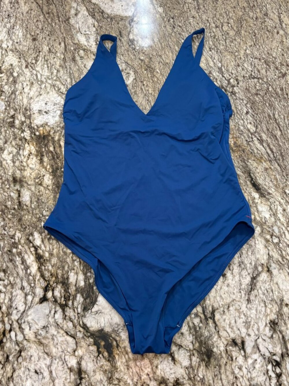 Everlane Blue V-neck One-Piece Swimsuit